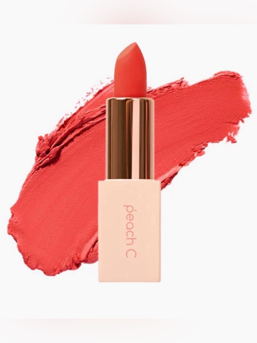 PEACH C Easy Matte Lipstick 04 Tangerine Red NEW